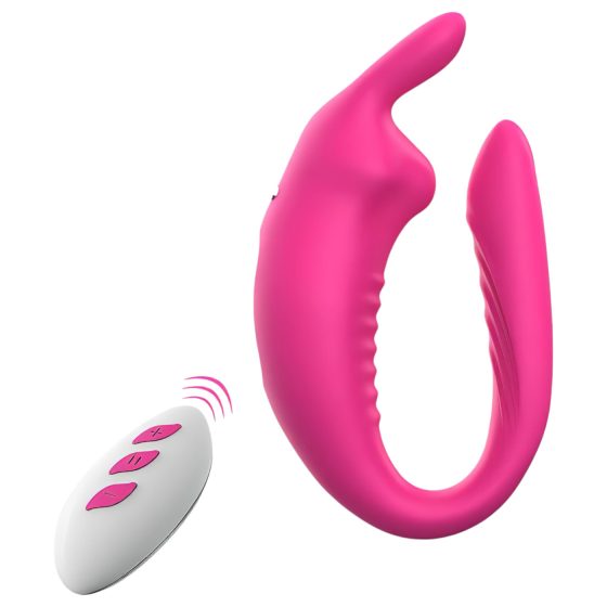 Aixiasia Hera - Rechargeable, Radio-Controlled Couples Vibrator (Pink)