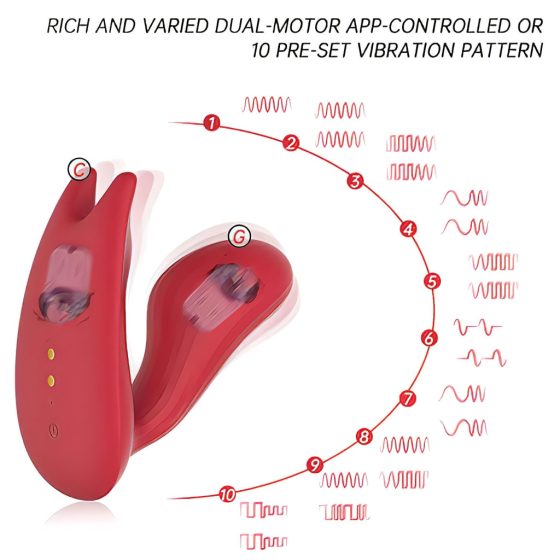 Smart Rechargeable Wearable Vibrator (Red)