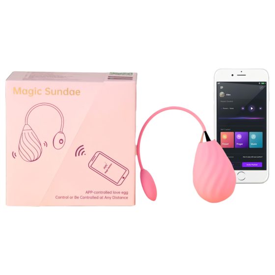 Magic Motion Sundae - smart, rechargeable vibrating egg (pink)