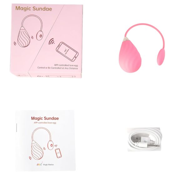 Magic Motion Sundae - smart, rechargeable vibrating egg (pink)