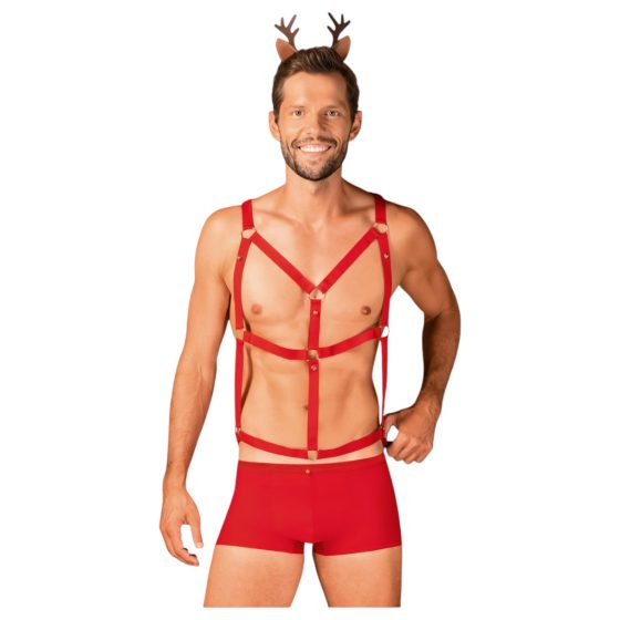 / Obsessive Mr. Reindy - Men's Reindeer Costume (3-Piece) - Red