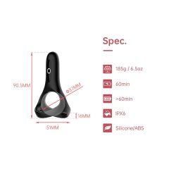   Magic Motion Rise - Smart Rechargeable Vibrating Cock Ring (Black)