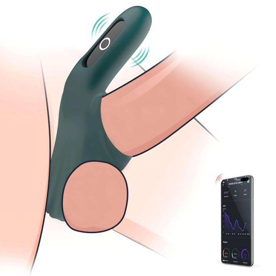 Magic Motion Rise - Smart Rechargeable Vibrating Cock Ring (Green)