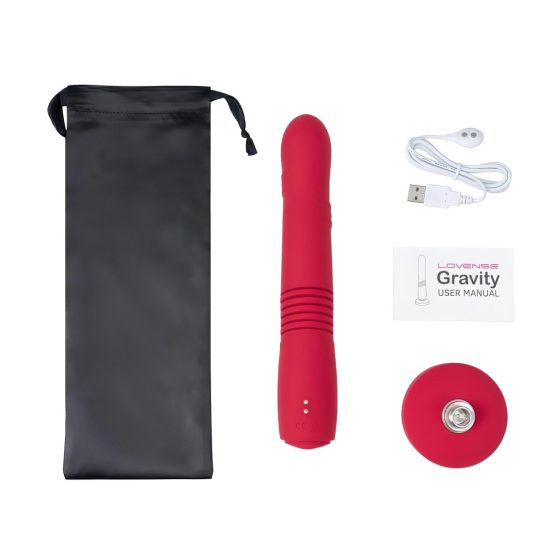 LOVENSE Gravity - Rechargeable, Stand-Alone Thrusting Vibrator (Red)