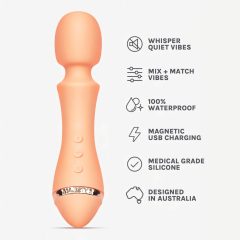   Vush Majesty 2 - Rechargeable, Waterproof Massaging Vibrator (Orange)