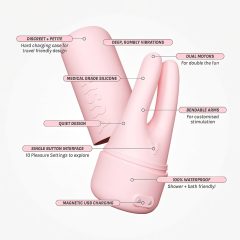   Vush Pop Swish - Rechargeable Waterproof Clitoral Vibrator (Pink)