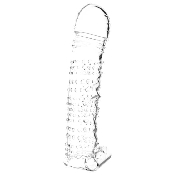 Lonely - Textured Vibrating Penis Sleeve (Transparent)