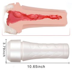   Tracy's Dog 3D Stroker - Lifelike Pussy in Case (White-Natural)