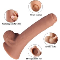   Tracy's Dog Uncut Foreskin - Testicle Dildo (21cm) - Natural