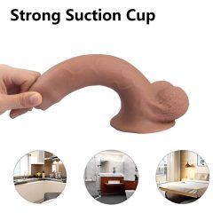   Tracy's Dog Uncut Foreskin - Testicle Dildo (21cm) - Natural