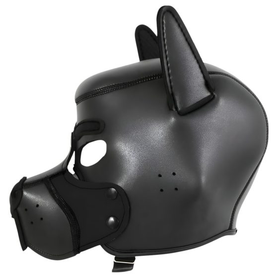 Ida Leather - Closed Dog Mask (Black)